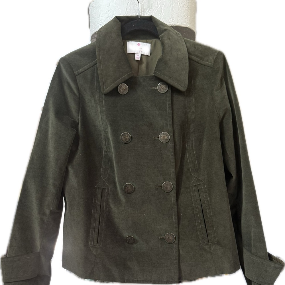 Etc  by Carlisle forest Green‎ Double-Breasted Women's Jacket, NWOT, size 10